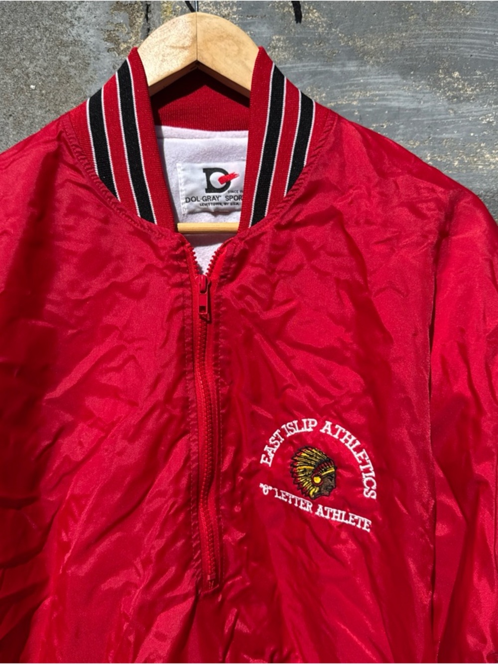 Vintage 80s East Islip Athletics Jacket XL Varsity Bomber Long Island